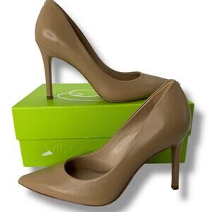 NEW Sam Edelman Tan Hazel Pumps Size 5 Pointy Toe Stiletto High Heel Nude